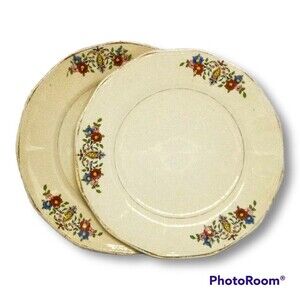 Antique Clinchfield China Dessert Plates -Pie Plates - Blue Ridge Pottery - SPI